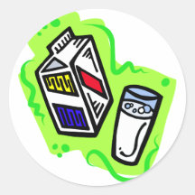 Milk Round Sticker