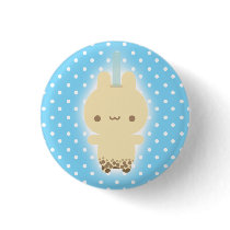 Milk Tea Bunny Button