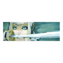 Milk Thistle Ninja Girl Art Poster posters