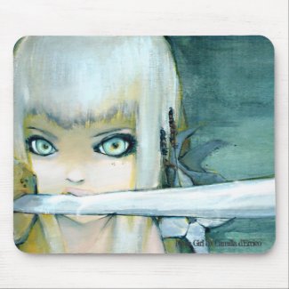 Milk Thistle Ninja Girl Mousepad mousepad