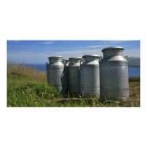 Milk urns customized photo card