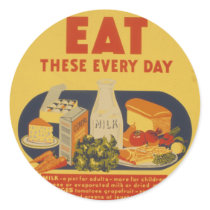 Milk Vintage Poster Sticker