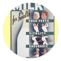 Milk Vintage Poster Sticker by gotraw Milk Vintage Poster Sticker