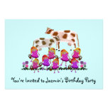 Milking Cows Kids Birthday Party Invitation