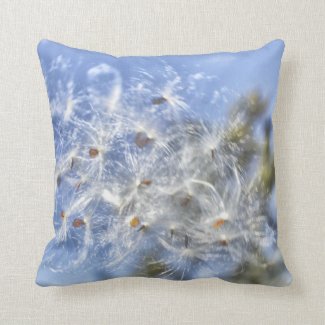 Milkweed Fluff Throw Pillows