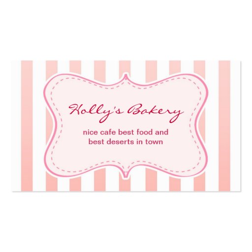 milky design bakery business card (front side)