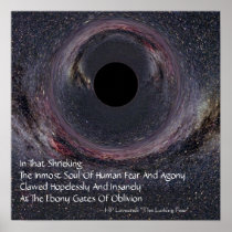 Milky Way Black Hole Lovecraft Poster