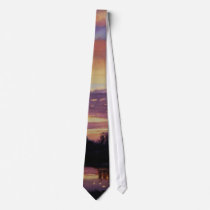 "Mill Creek Sunset" Landscape Watercolor ties