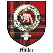 Millar Clan Crest Badge Tartan t-shirts by clan_badges Millar Clan Crest Badge Tartan t-shirts
