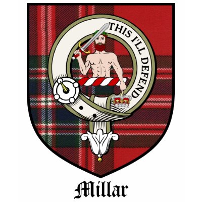 Millar Clan Crest Badge Tartan Tshirt by clan_badges