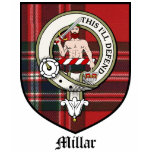 Millar Clan Crest Badge Tartan Tshirt
