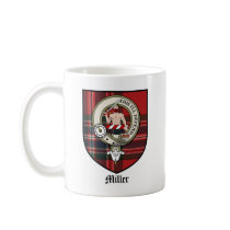 Miller Clan Crest Badge Tartan mugs by clan_badges Miller Clan Crest Badge Tartan mugs