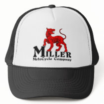 Miller Motocycle Logo on a trucker Hat by MillerMoto Miller Motocycle Logo on a trucker Hat