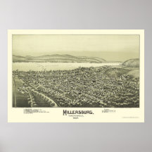 Millersburg, PA Panoramic Map - 1894 Poster