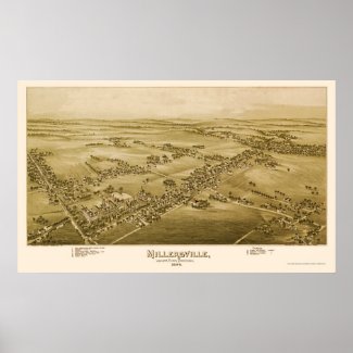 Millersville, PA Panoramic Map - 1894 print