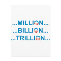 MILLION BILLION TRILLION postcards