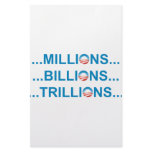 MILLION BILLION TRILLION CUSTOMIZED STATIONERY