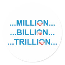 MILLION BILLION TRILLION stickers