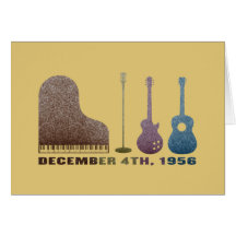 Million Dollar Quartet Instruments - Color Greeting Card