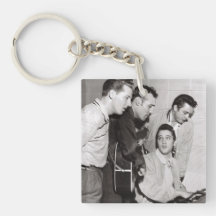 Million Dollar Quartet Photo Square Acrylic Keychains