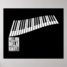 Million Dollar Quartet Piano - White Poster