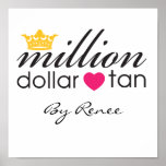 Million Dollar Tan Canvas Sign Posters