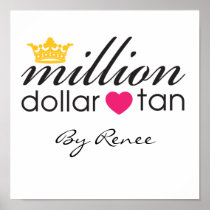Million Dollar Tan Canvas Sign Posters