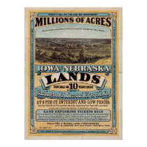 Millions of acres. Iowa and Nebraska posters