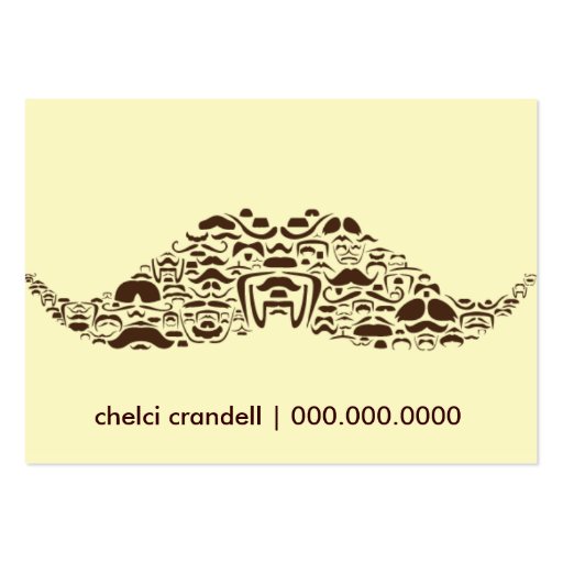 Millions of Mustaches Business Card Template (front side)