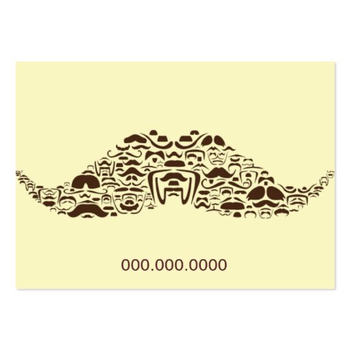 Millions of Mustaches Chubby Business Card Template (front side)