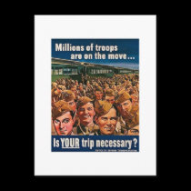 Millions of Troops are on the Move postcards