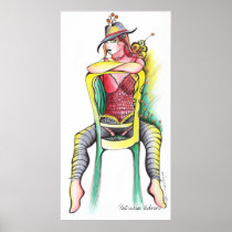artsprojekt, argentina, patricia, vidour, artistic, creative, line, figure, female, art, fantasy, imagination, girl, woman, folk, naive, tango, milonga, jazz, hat, chair, dancing, dance, dancer, ballroom, feeding chair, bas bleu, fighting chair, home folk, bluestocking, ball-buster, ladder-back, b-girl, ball-breaker, eames chair, gentlefolk, titfer, ex-wife, grass widow, tirolean, Poster with custom graphic design