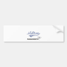 Milton Massachusetts City Classic Bumper Sticker