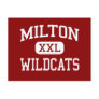 Milton - Wildcats - High - Milton Massachusetts Postcard