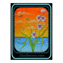 Miltonia Orchid Sunset posters by Surfwearzcom Miltonia Orchid Sunset posters