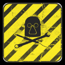 Milwaukee Makerspace Logo Square Sticker (Dirty) stickers