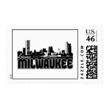 Milwaukee Skyline Postage Stamps