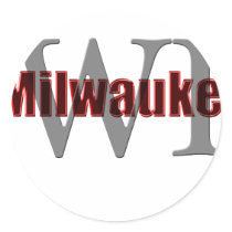 milwaukee wi red stickers by textinthecity milwaukee wi red stickers
