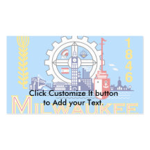 Milwaukee, Wisconsin, United States flag Business Card