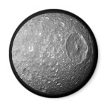 Mimas the Moon of Saturn from Cassini Spacecraft Refrigerator Magnets
