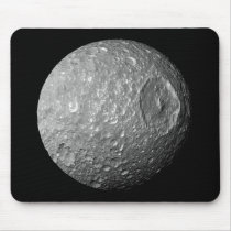 Mimas the Moon of Saturn from Cassini Spacecraft Mouse Pad