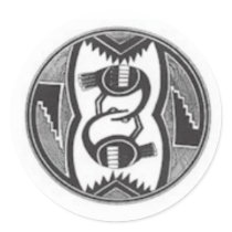 Mimbres Birds sticker (3) by Anarchaic_Designs Mimbres Birds sticker (3)
