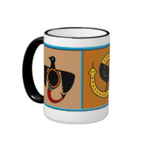 Mimbres Culture Mythological Mug by ZiaSun Mimbres Culture Mythological Mug