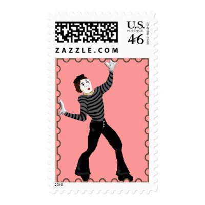 mime time postage stamp by wolffreeborn
