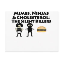 Mimes, Nijas & Cholesterol postcards