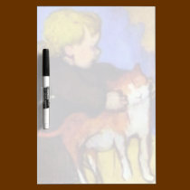 Mimi and Her Cat by Paul Gauguin dry erase boards