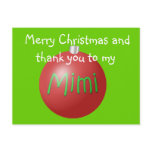 Mimi Christmas ornament postcard