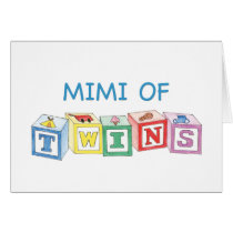 Mimi of Twins Blocks Greeting Card