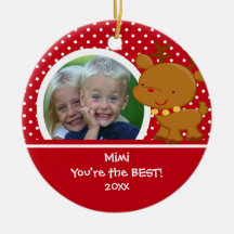 Mimi Photo Reindeer Christmas Ornament