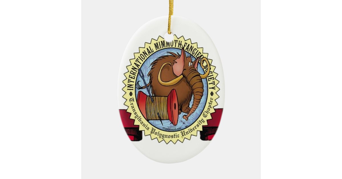 Mimmoth Fancier39;s Society Ceramic Ornament  Zazzle